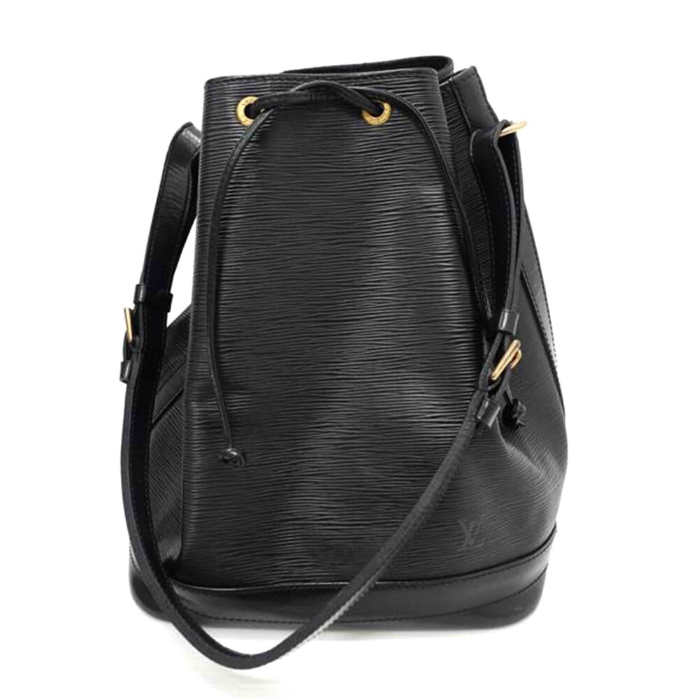 Louis Vuitton Epi Drawstring Top Handle Bag Leather Noir Black